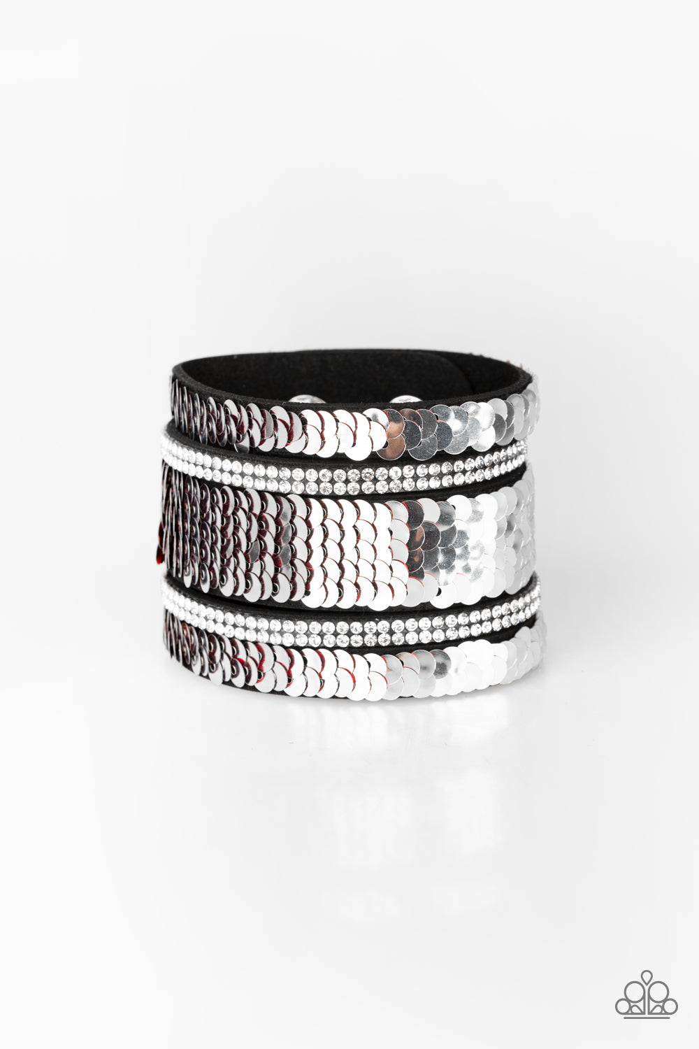 Paparazzi MERMAID Service - Red/Silver Urban Bracelet