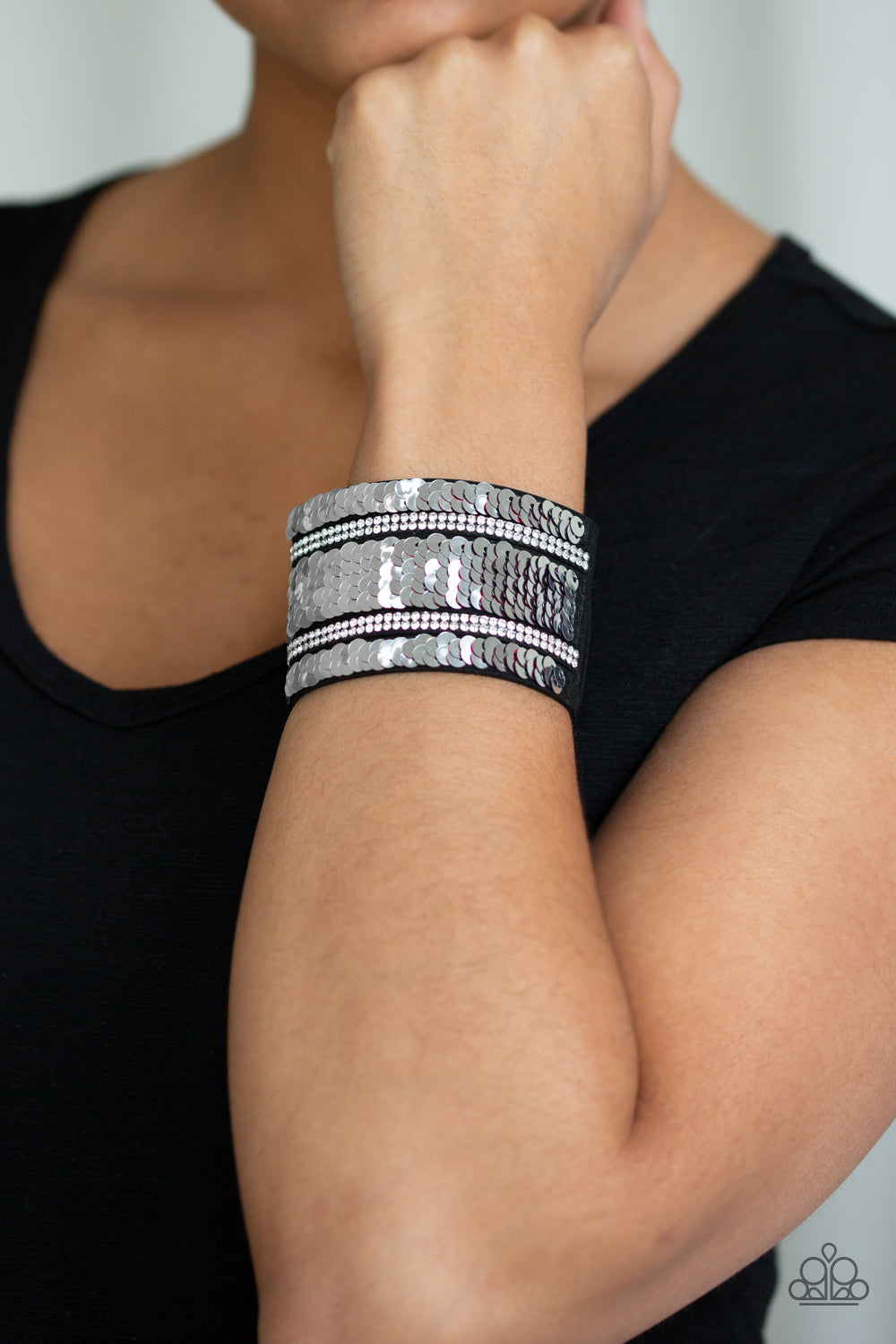 Paparazzi MERMAID Service - Red/Silver Urban Bracelet