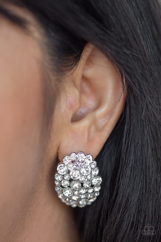 s Paparazzi Daring Dazzle - White Post Earrings