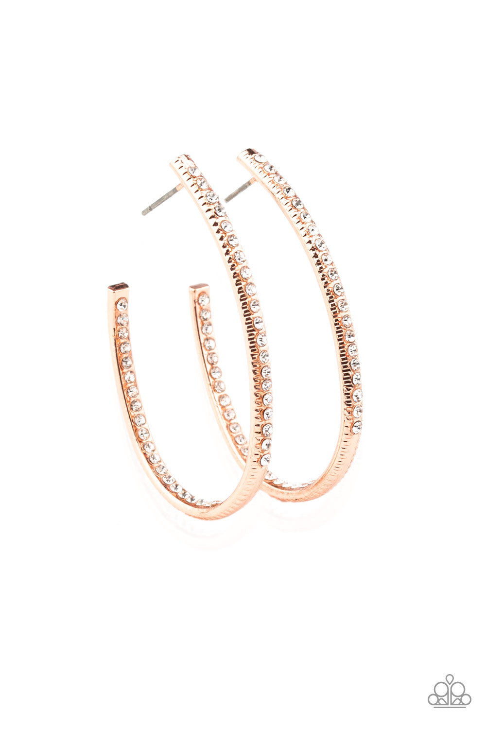 Paparazzi Globetrotting Glitter - Copper Hoop Earrings