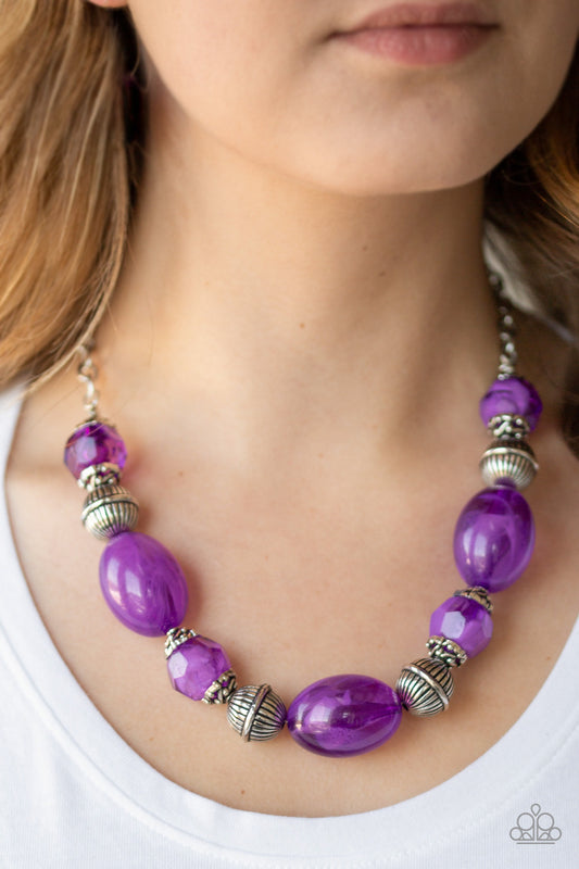 Paparazzi Ice Melt - Purple Necklace