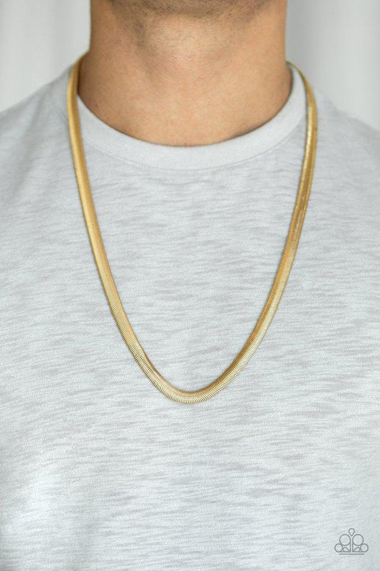 Paparazzi Kingpin - Gold Urban Necklace