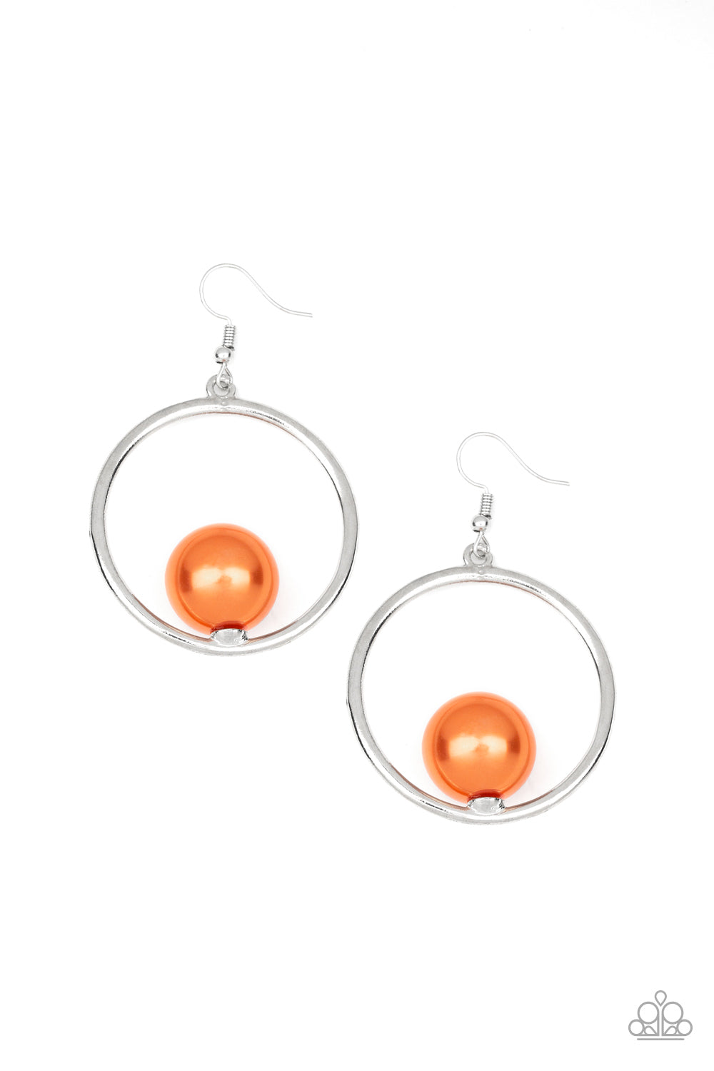 Paparazzi Solitaire REFINEMENT - Orange Earrings