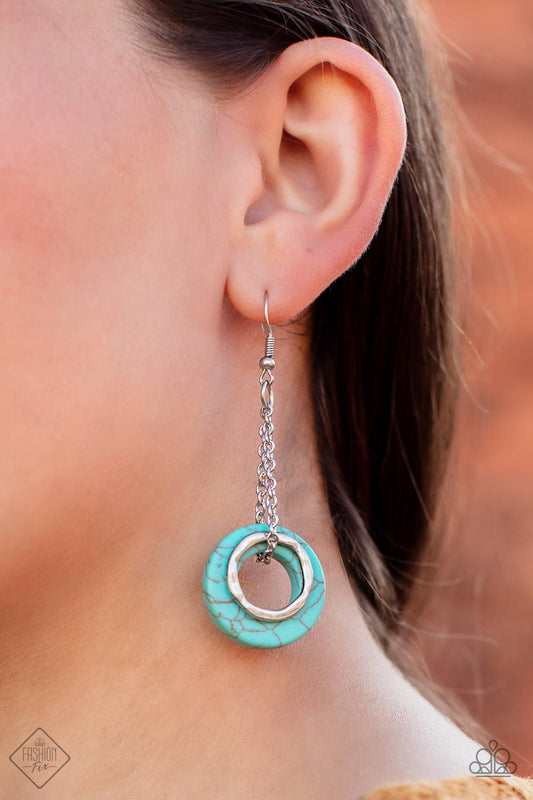 Paparazzi Mojave Oasis - Blue Earrings