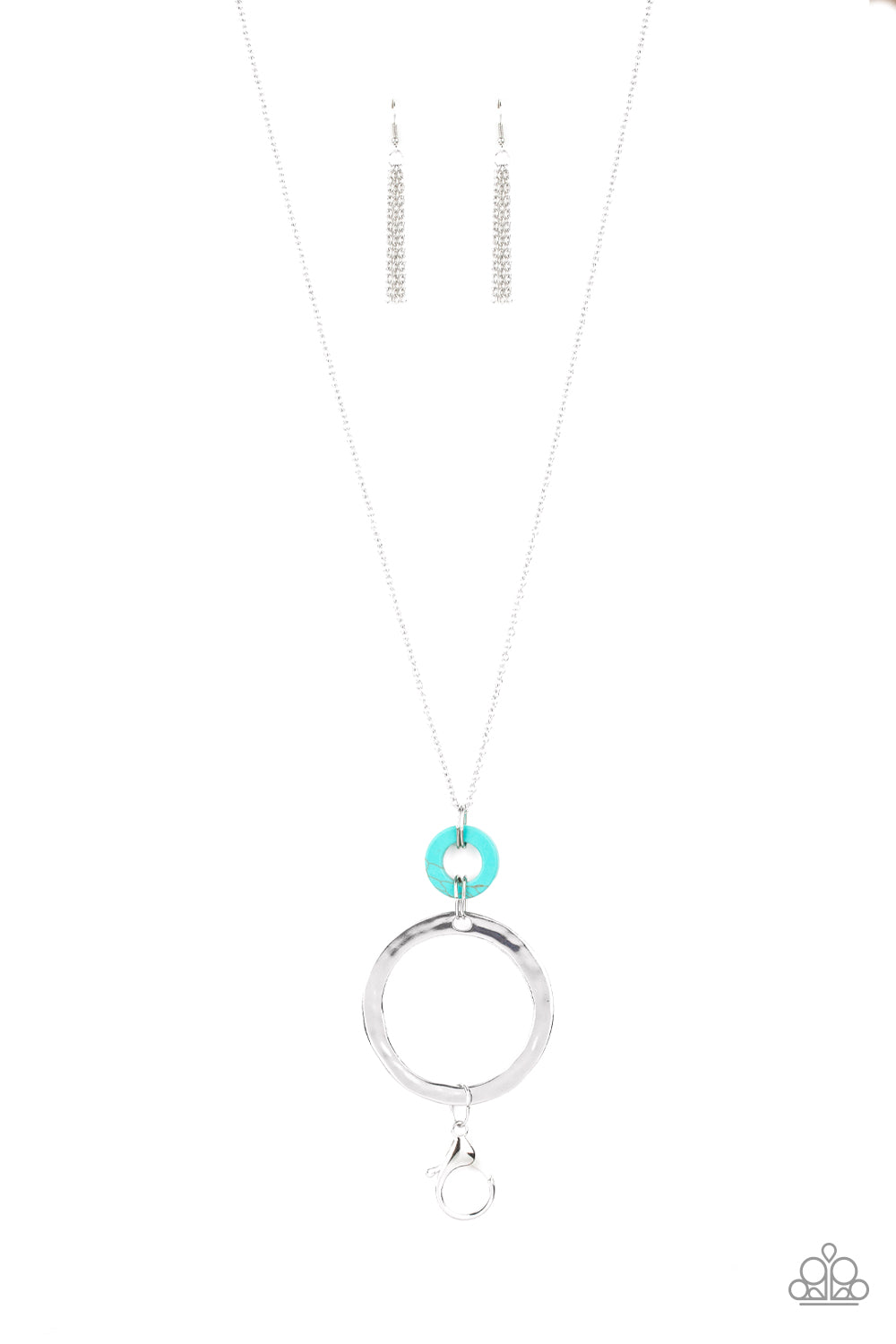 Optical Illusion - Blue Lanyard