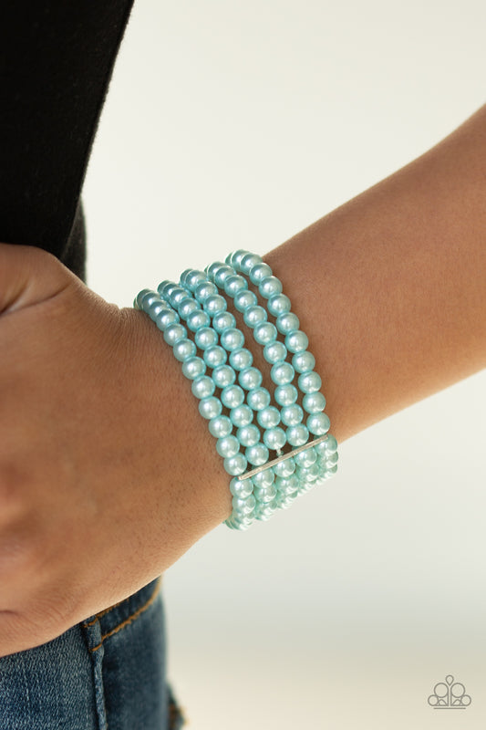 Paparazzi Pearl Bliss - Blue Bracelet