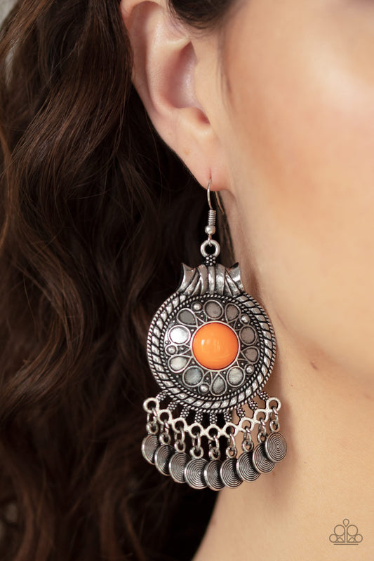Paparazzi Rural Rhythm - Orange Earrings