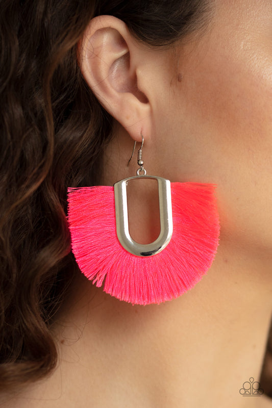 Tassel Tropicana - Pink Earrings