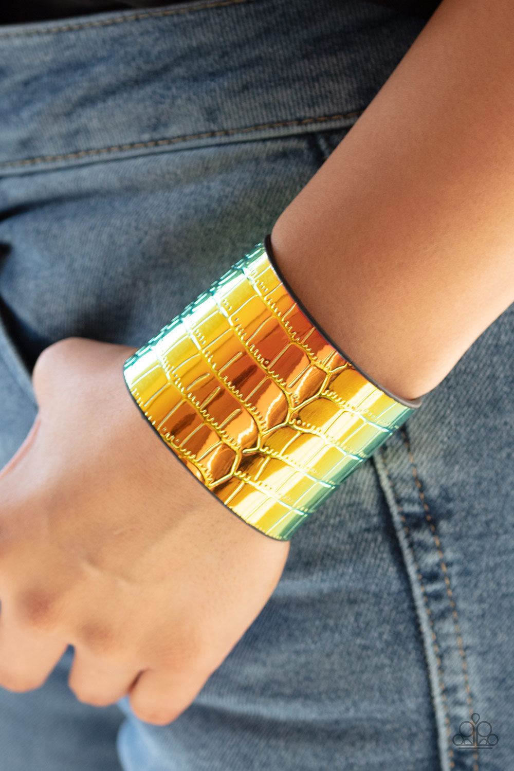 Paparazzi Chroma Croc - Multi Urban Bracelet