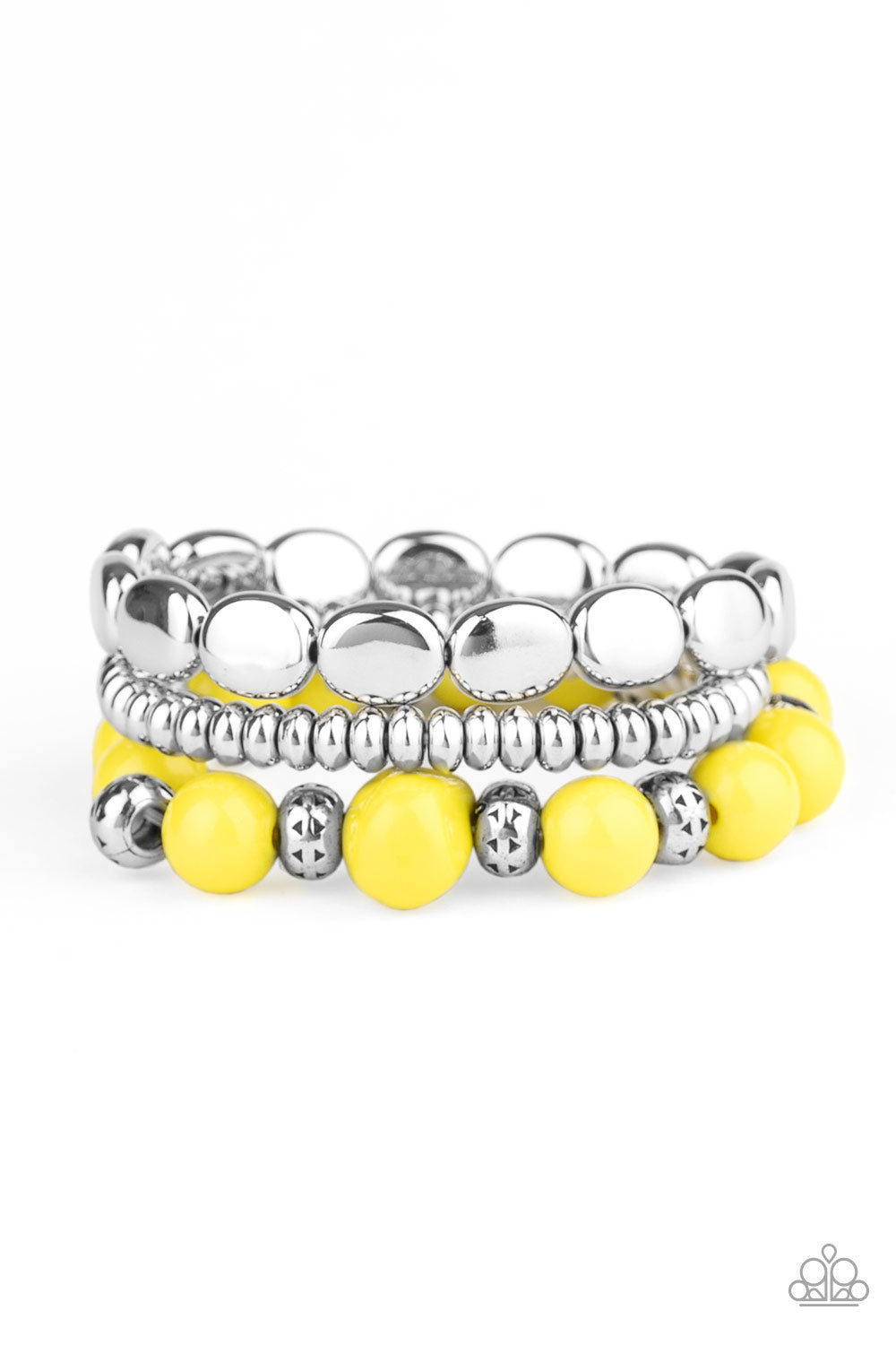 Paparazzi Prismatic Pop - Yellow Bracelet