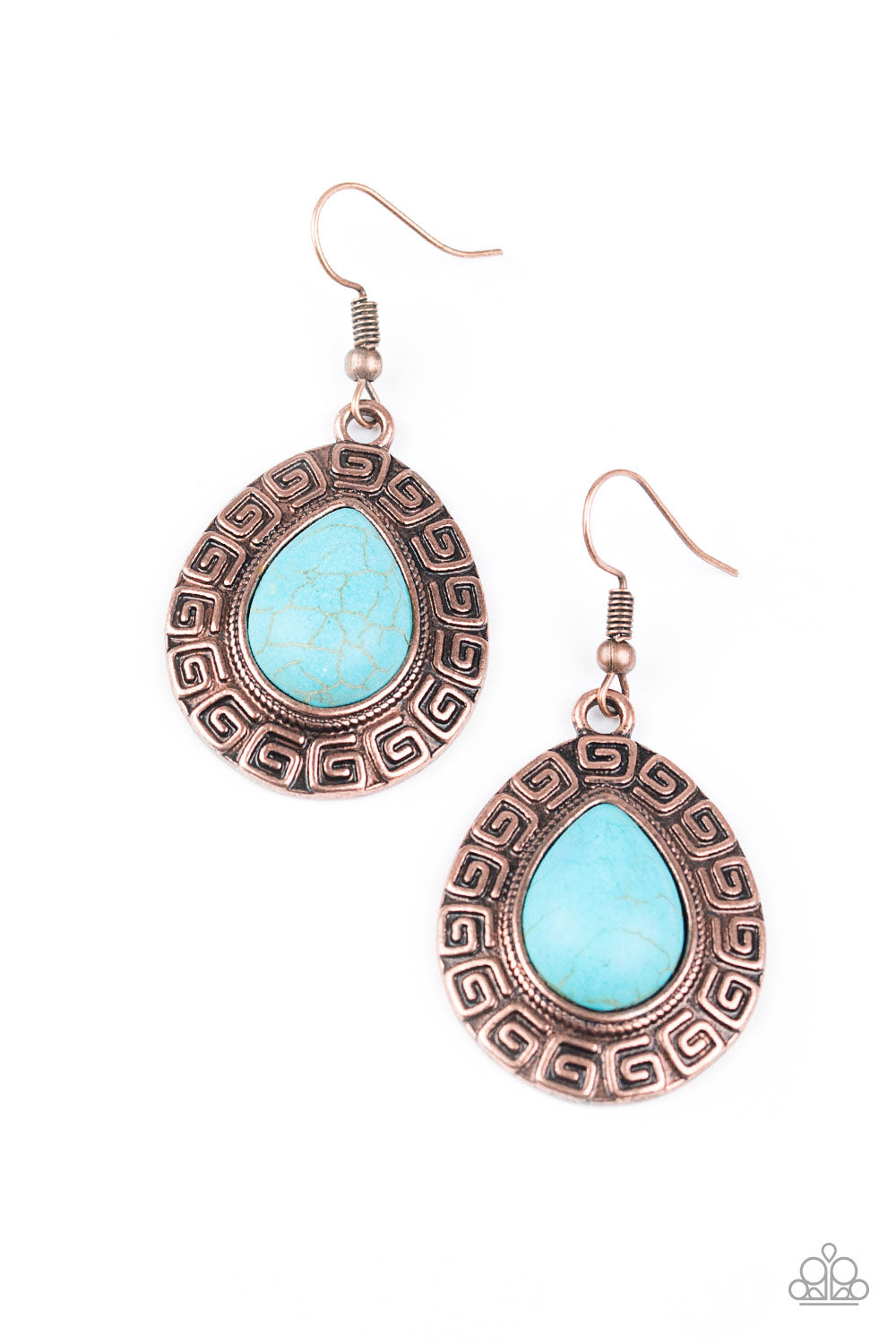 Paparazzi Tribal Tango - Copper Earrings