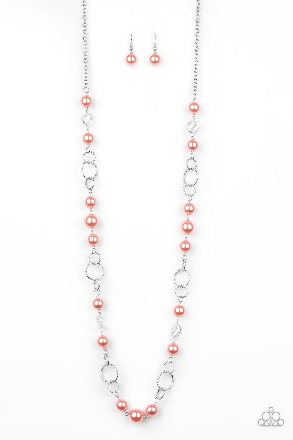 Prized Pearls - Orange Necklace