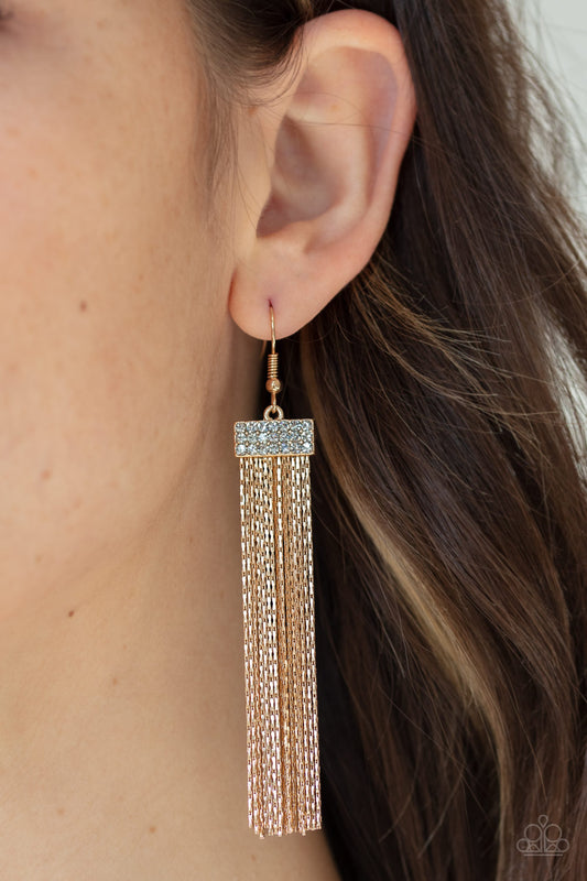 Paparazzi Twinkling Tapestry - Gold Earrings