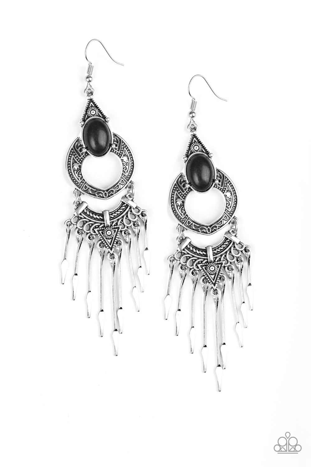 Southern Spearhead - Black Earrings
