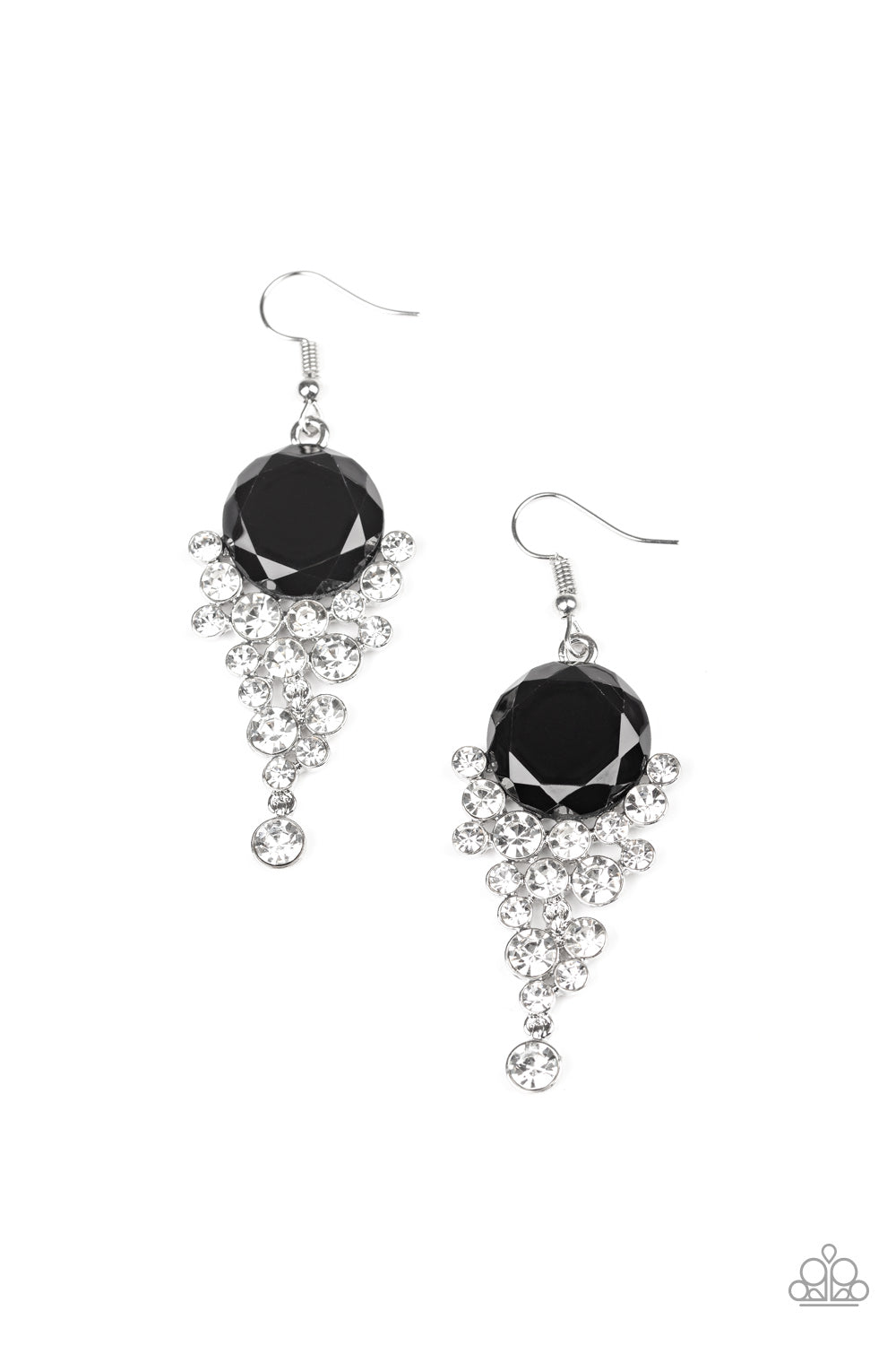 Paparazzi Elegantly Effervescent - Black Earrings