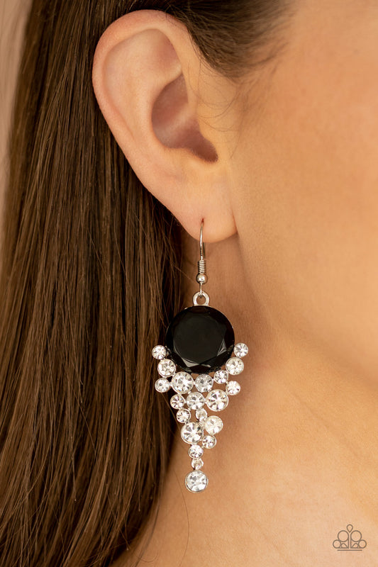 Paparazzi Elegantly Effervescent - Black Earrings