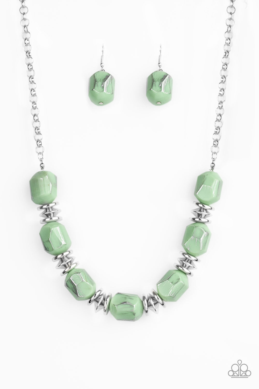 Paparazzi Girl Grit - Green Necklace