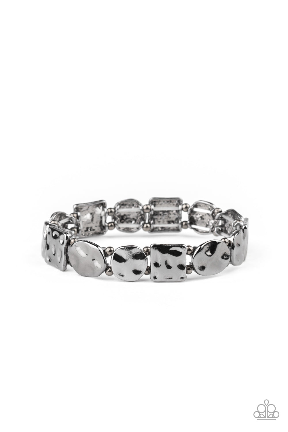 Hammered Harmony - Black Bracelet