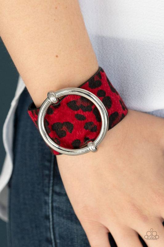 Paparazzi Asking FUR Trouble - Red Urban Bracelet