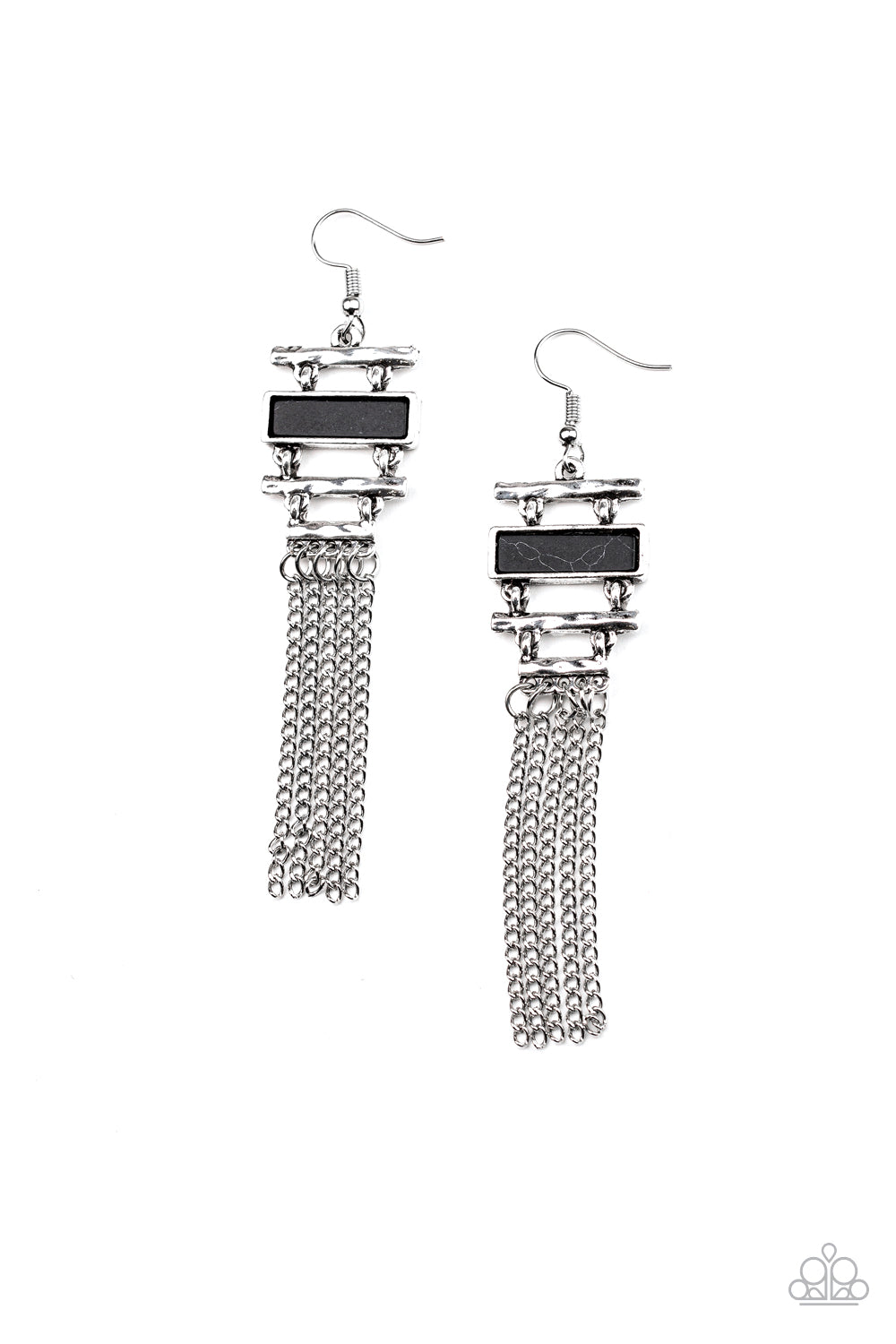 Stone Dwellings - Black Earrings