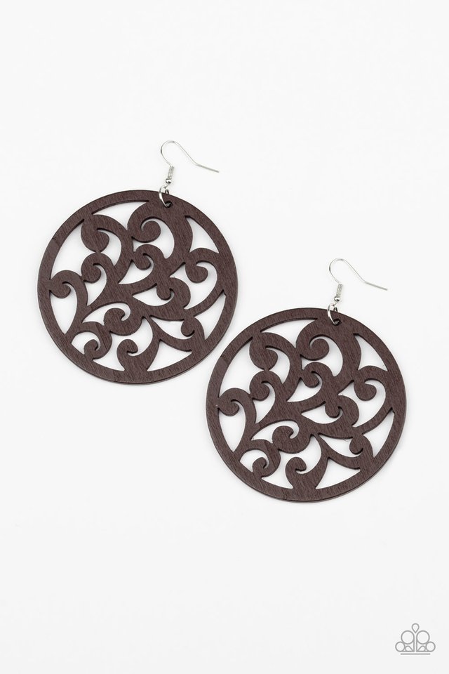 Paparazzi Fresh Off The Vine - Brown Earrings