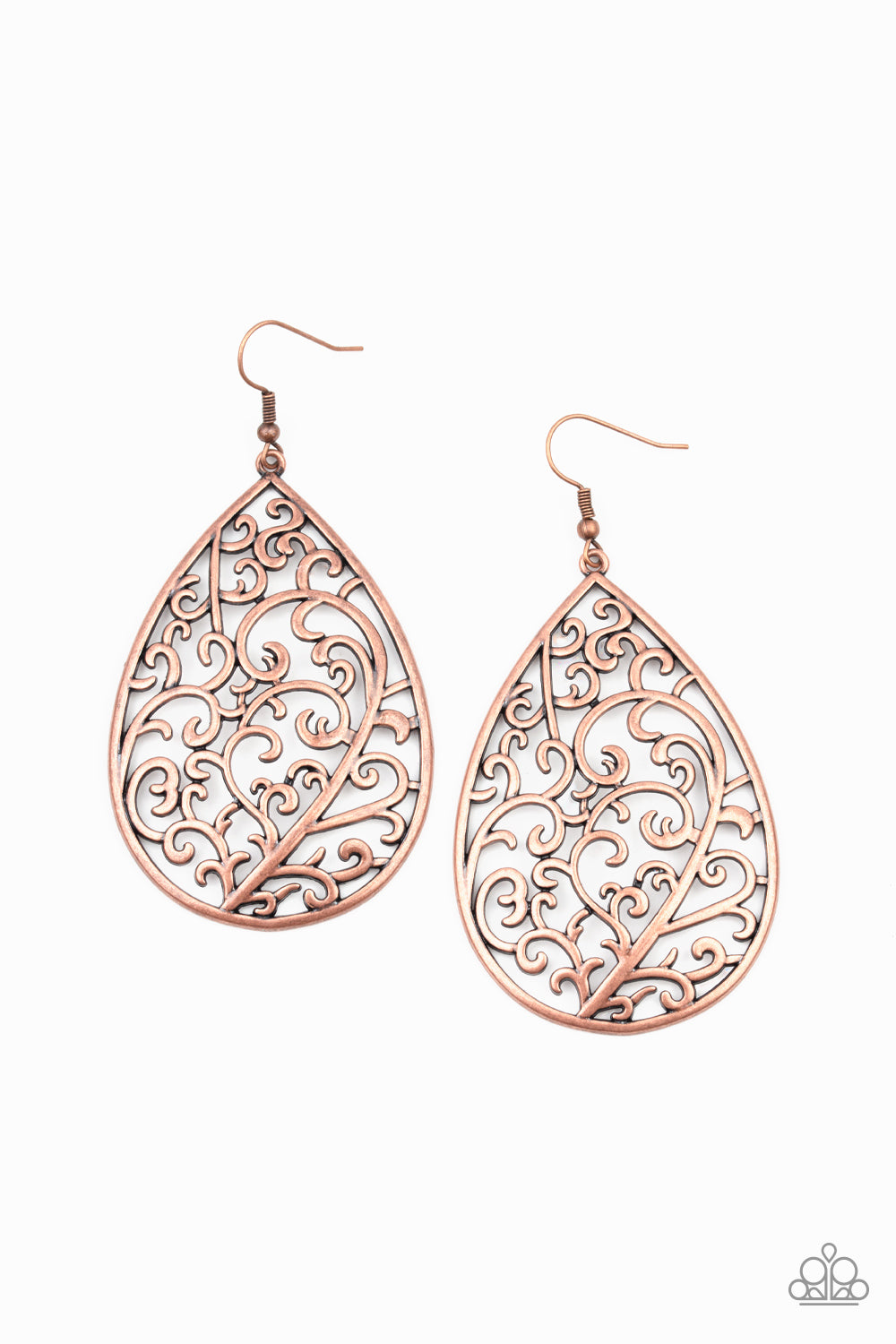 Paparazzi Grapevine Grandeur - Copper Earrings