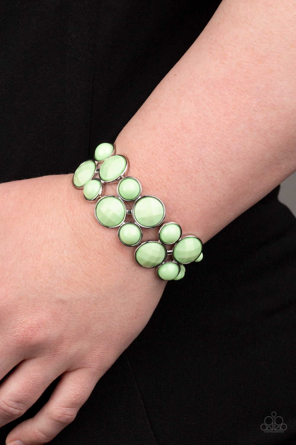 Paparazzi Confection Connection - Green Bracelet