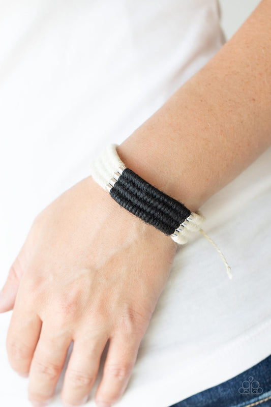 Paparazzi Hot Cross BUNGEE - Black Urban Bracelet