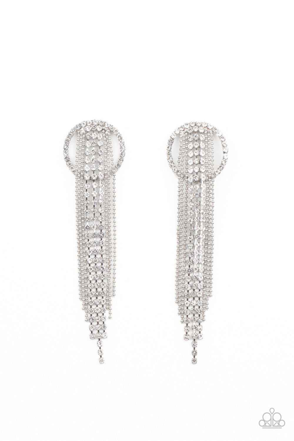 Dazzle by Default - White Post Earrings