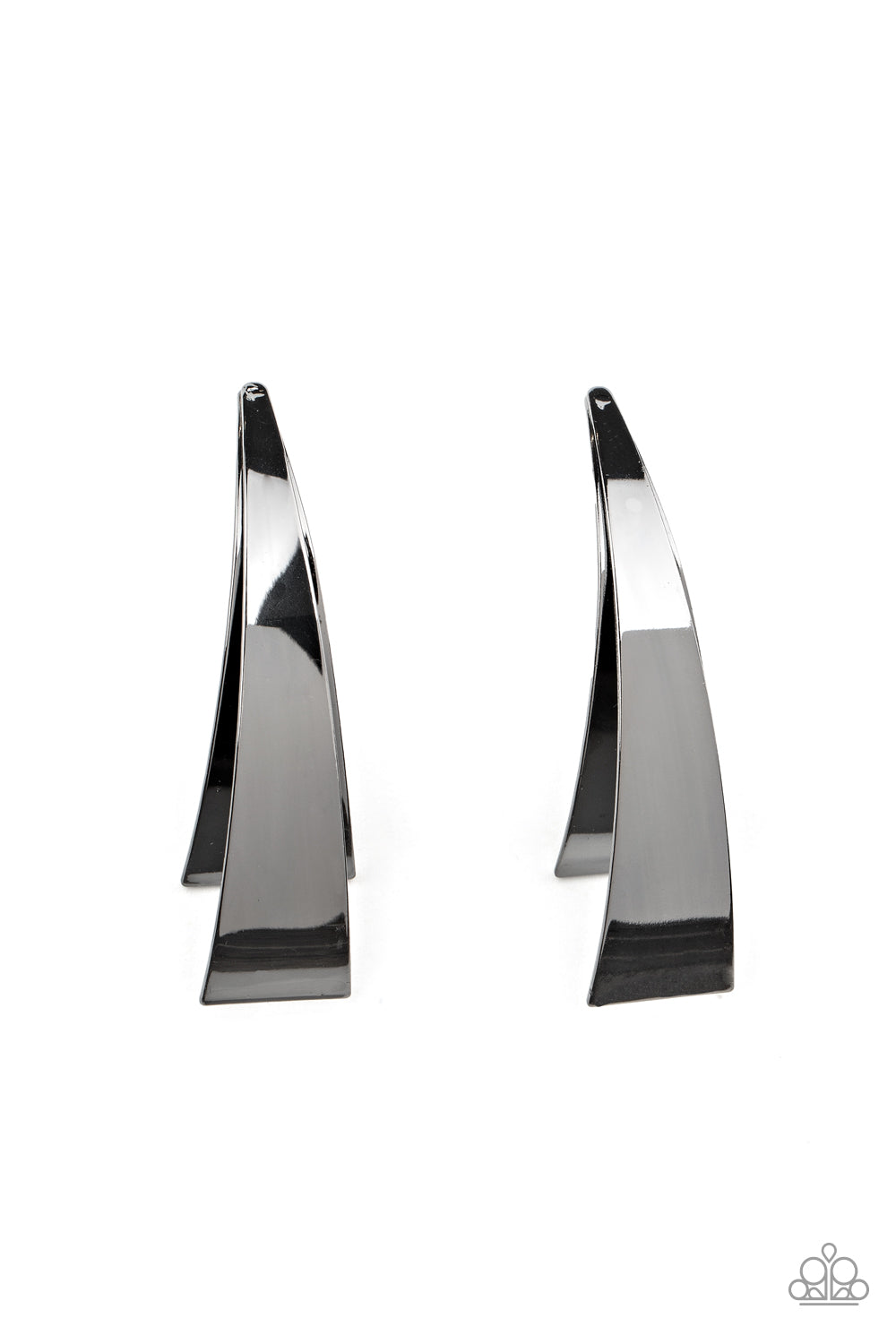 Paparazzi Underestimated Edge - Black Post Earrings