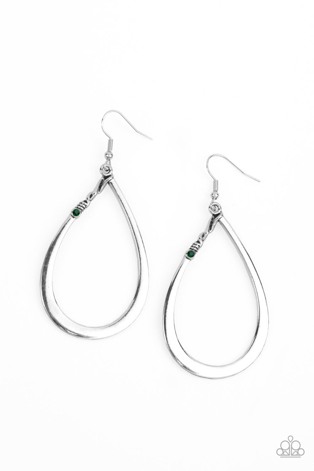 Paparazzi Very Enlightening - Green Earrings