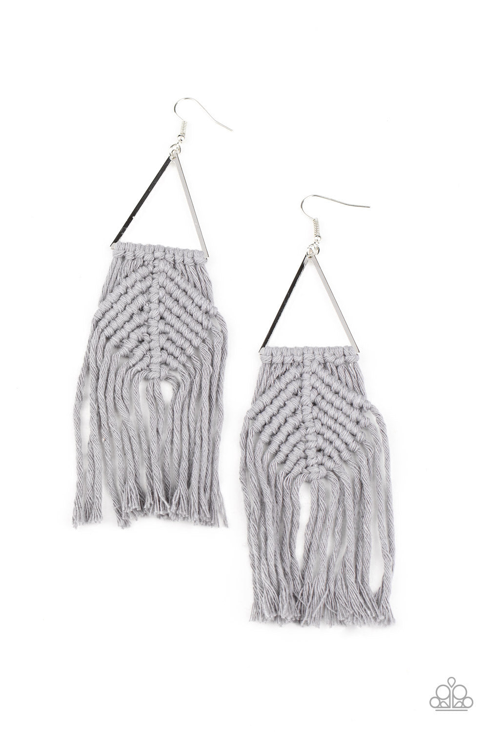 Paparazzi Macrame Jungle - Silver Earrings