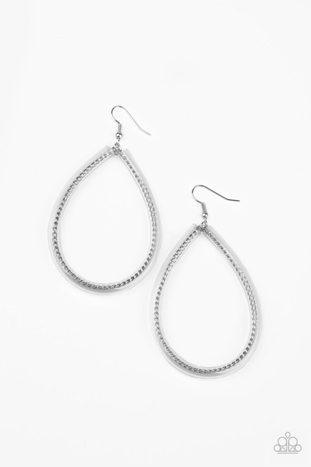 Paparazzi Just ENCASE You Missed It - Silver Earrings