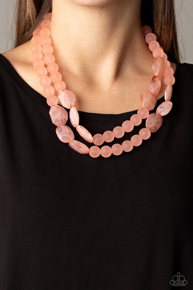 Paparazzi Arctic Art - Pink Necklace