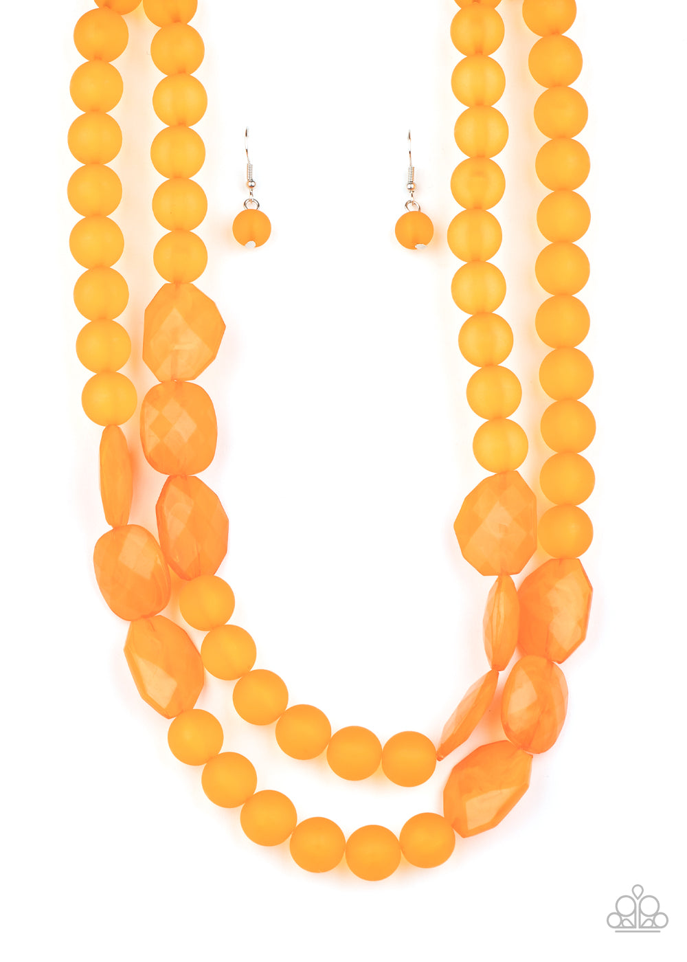 Paparazzi Arctic Art - Orange Necklace