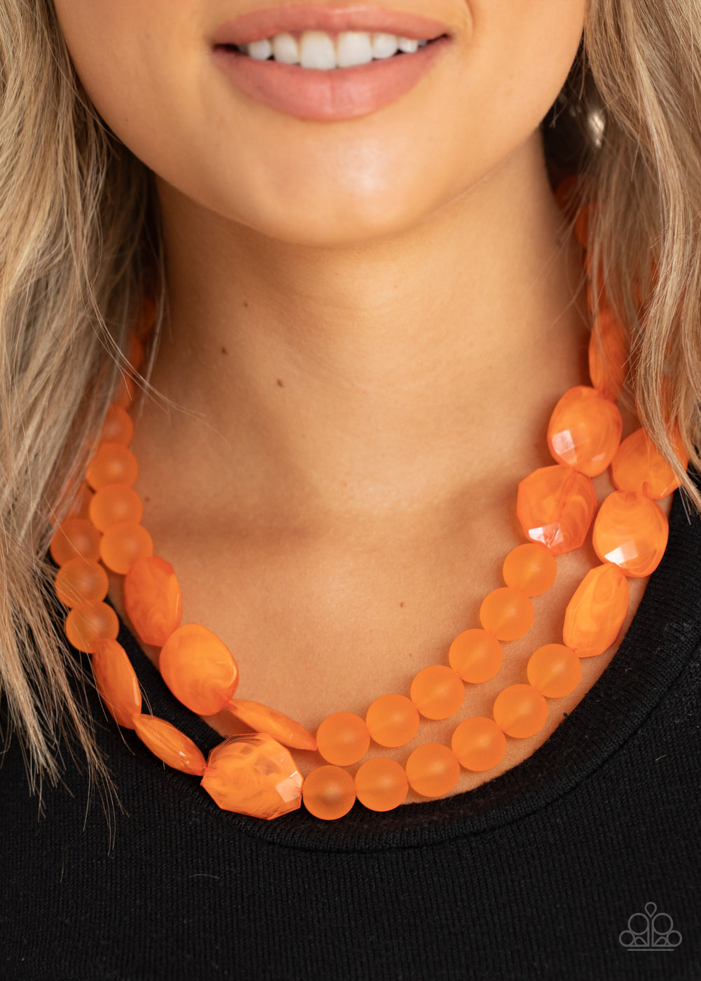 Paparazzi Arctic Art - Orange Necklace