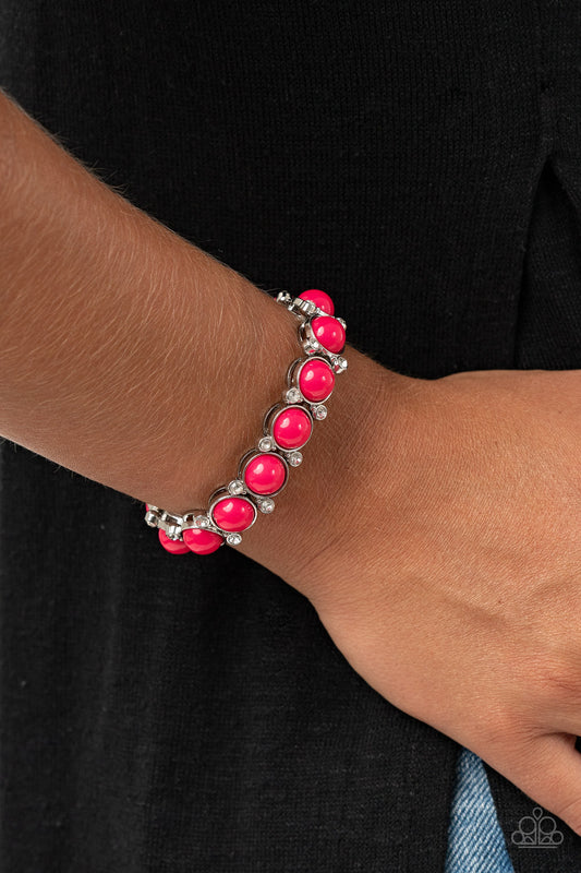 Paparazzi Flamboyantly Fruity - Pink Bracelet