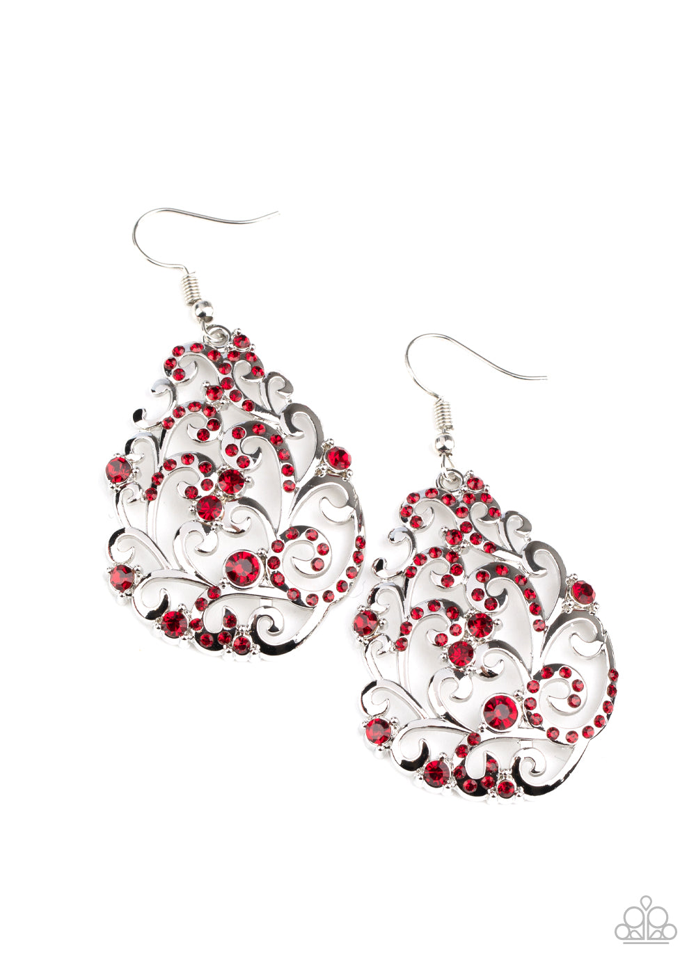 Paparazzi Winter Garden - Red Earrings
