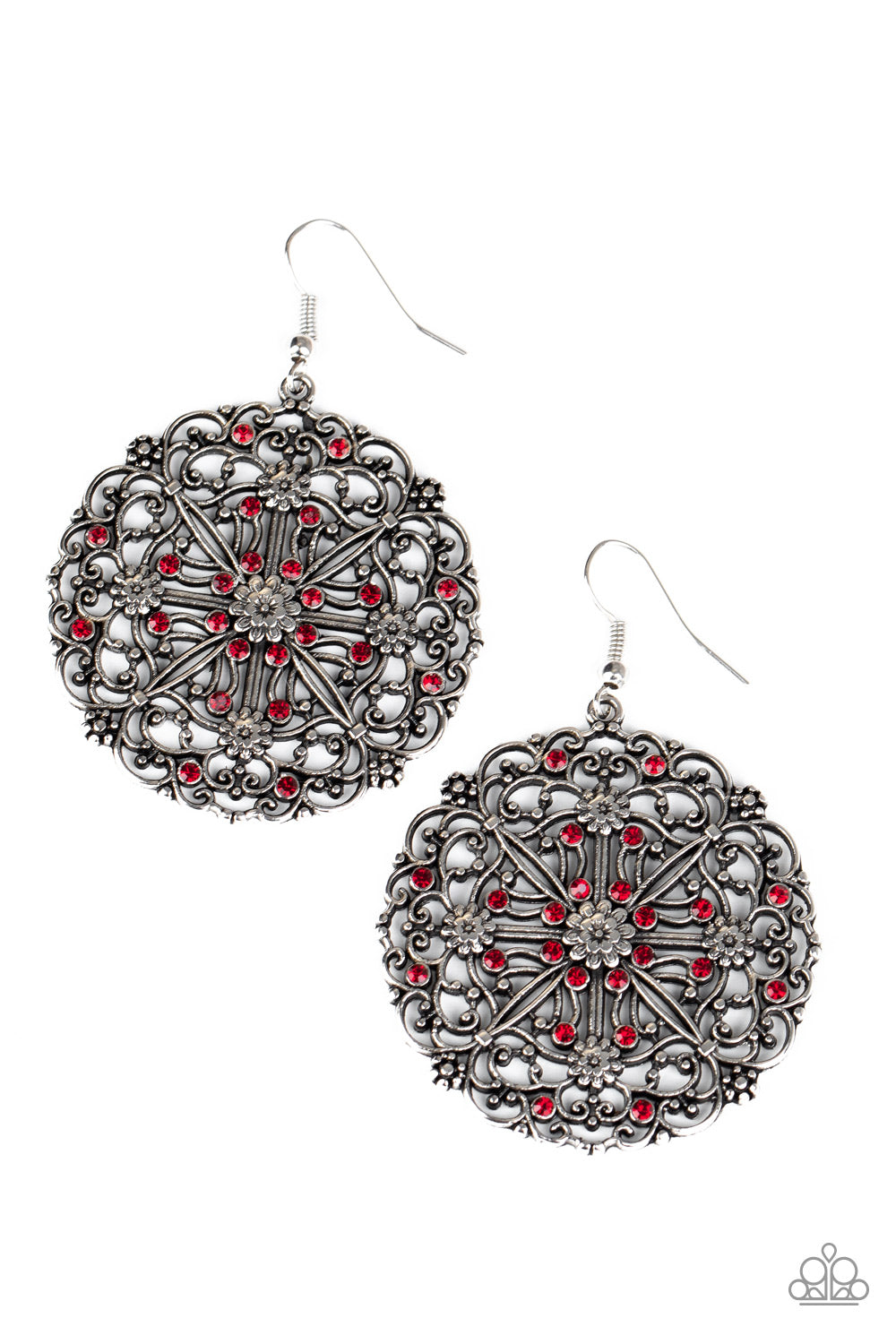 Paparazzi Oh MANDALA! - Red Earrings