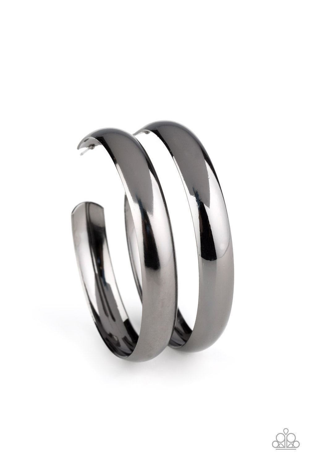 Kick Em To The CURVE - Black Hoop Earrings