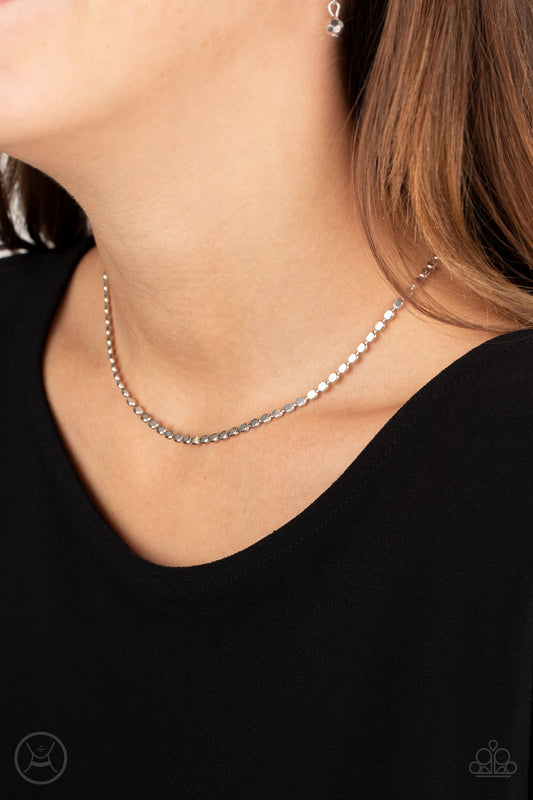 Paparazzi When in CHROME - Silver Choker Necklace