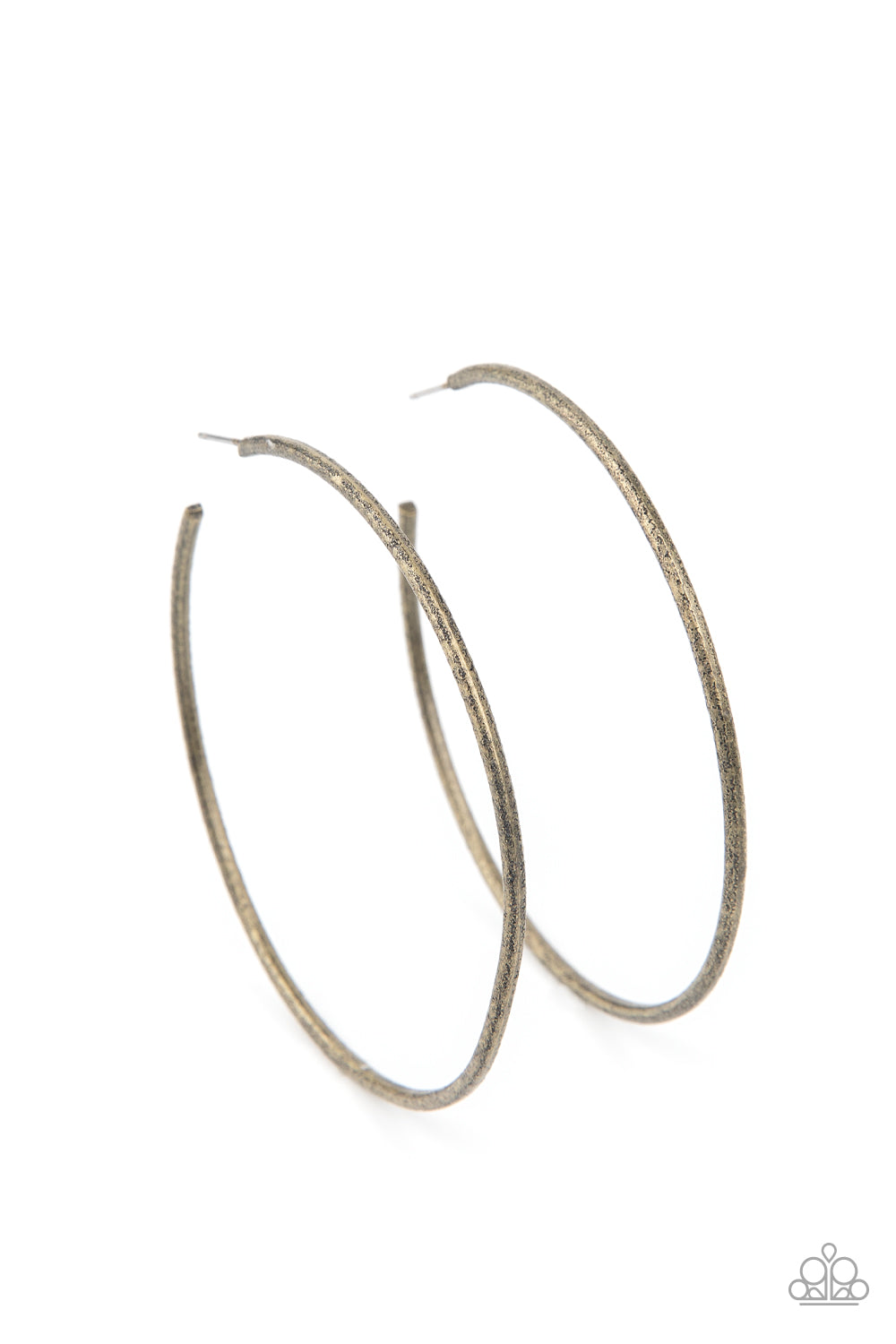 Paparazzi Rustic Roundabout - Brass Hoop Earrings