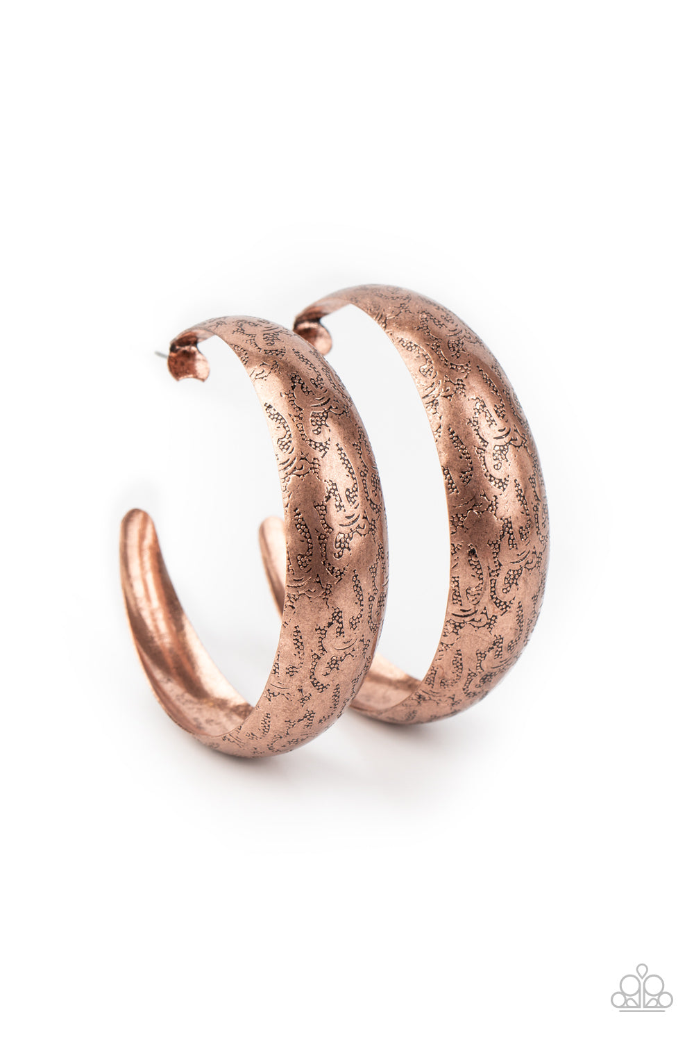 Paparazzi Sahara Sandstorm - Copper Hoop Earrings