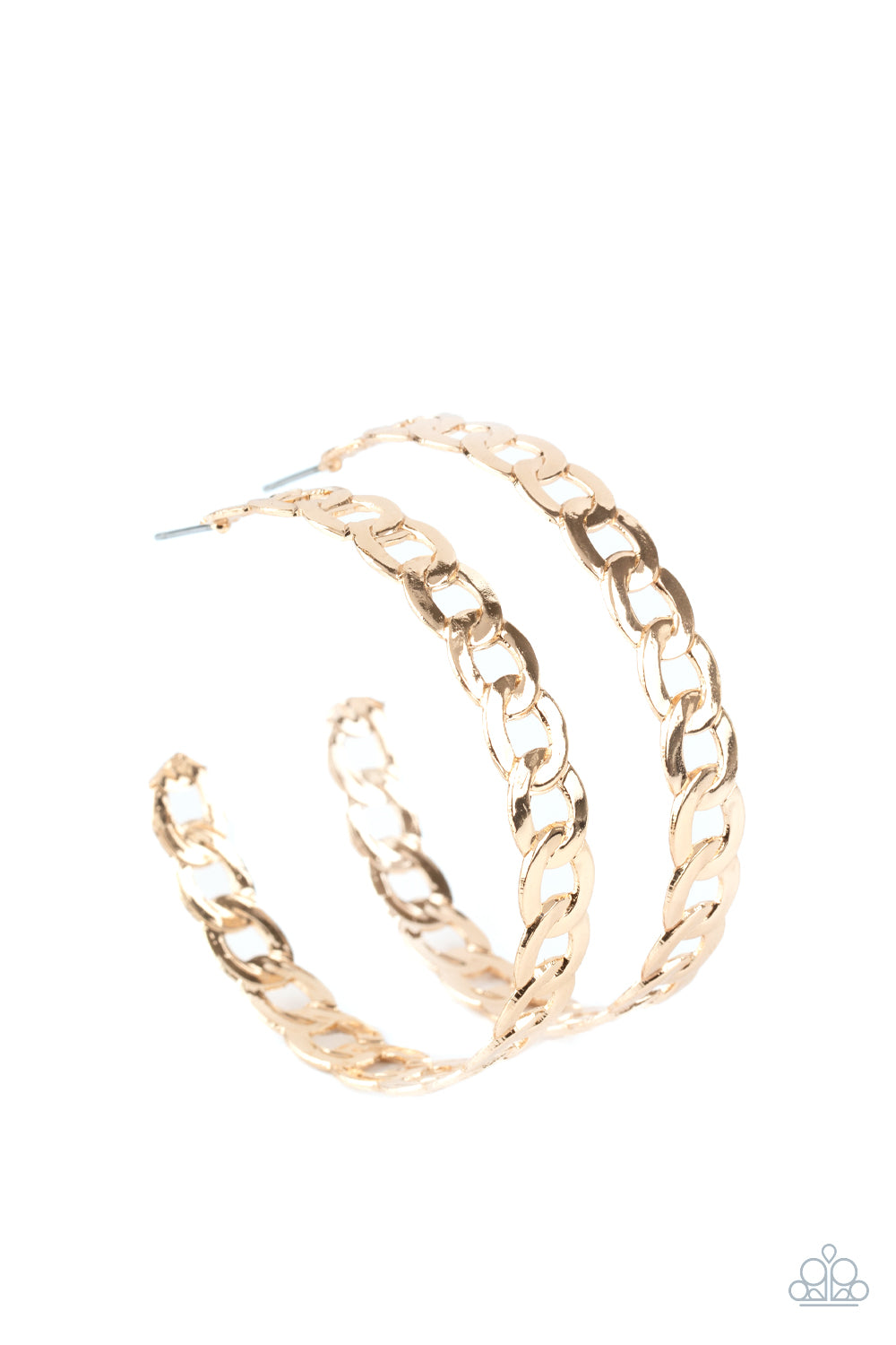 Paparazzi Climate CHAINge - Gold Hoop Earrings