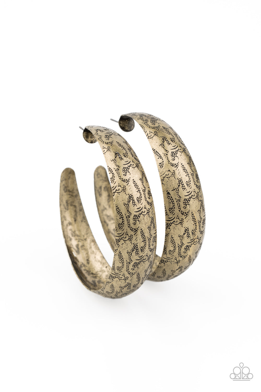 Paparazzi Sahara Sandstorm - Brass Hoop Earrings