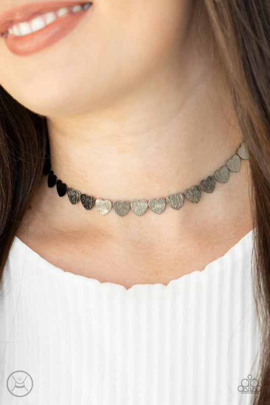 Paparazzi Playing HEART To Get - Black Choker