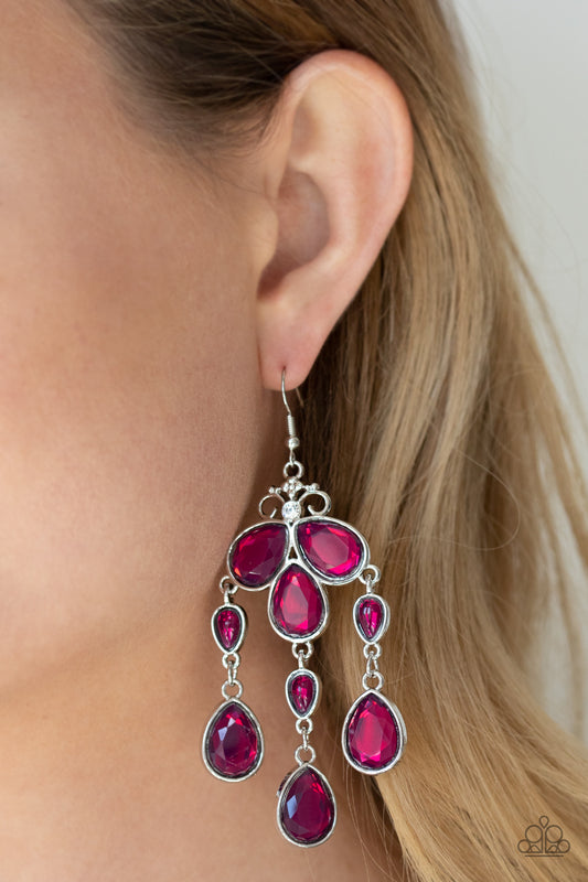 Paparazzi Clear The HEIR - Purple Earrings