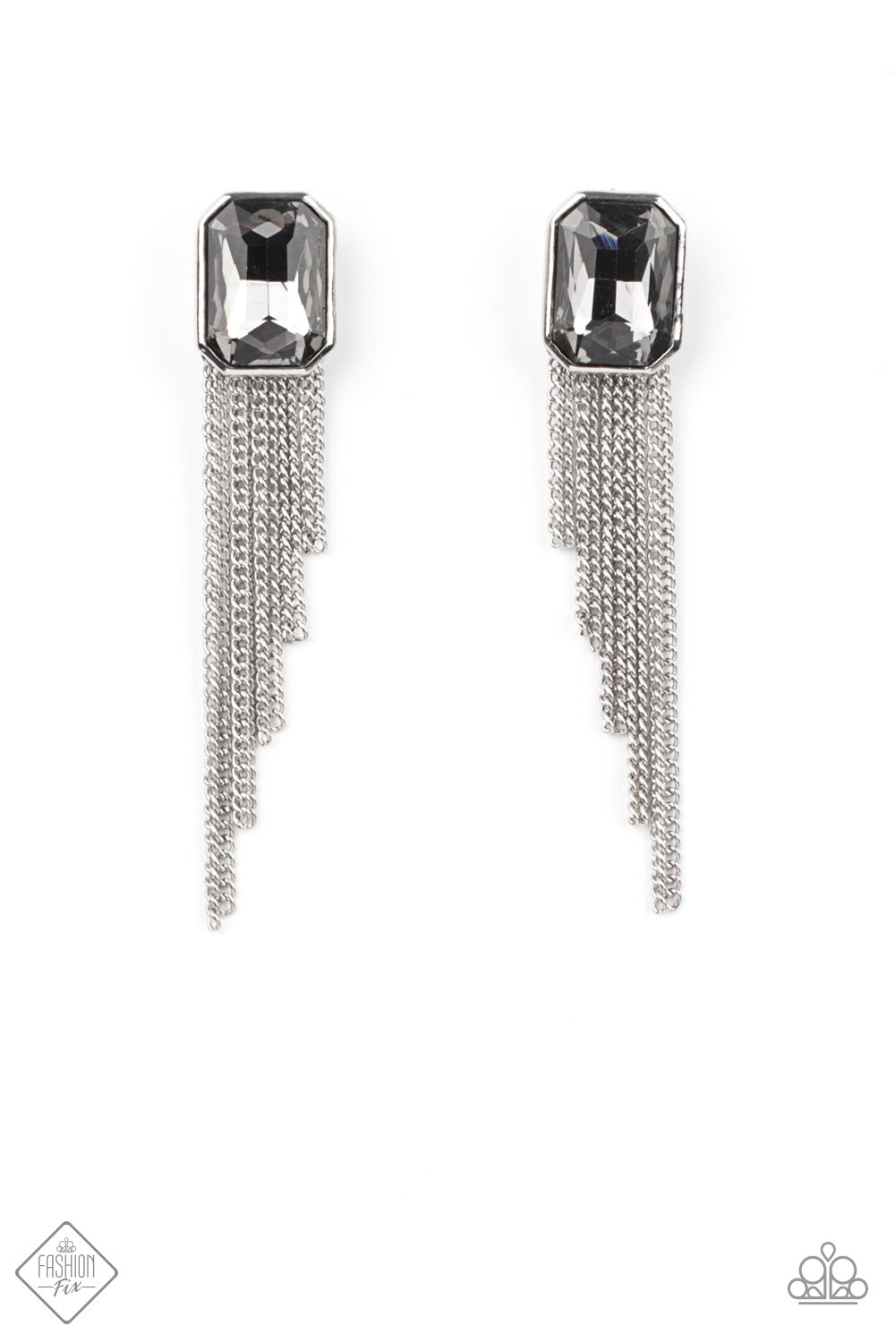 Paparazzi Save for a REIGNy Day - Silver Earrings