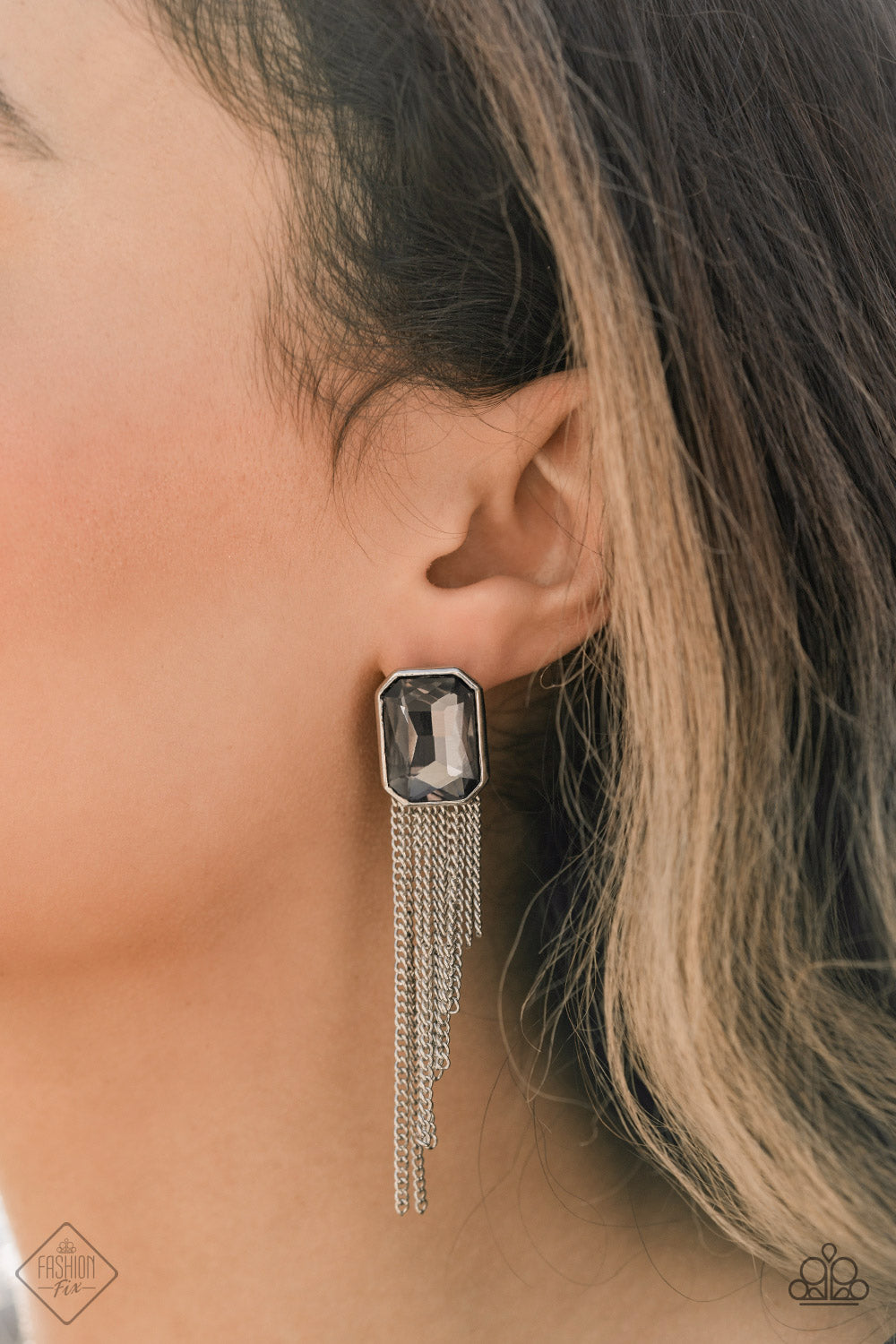 Paparazzi Save for a REIGNy Day - Silver Earrings