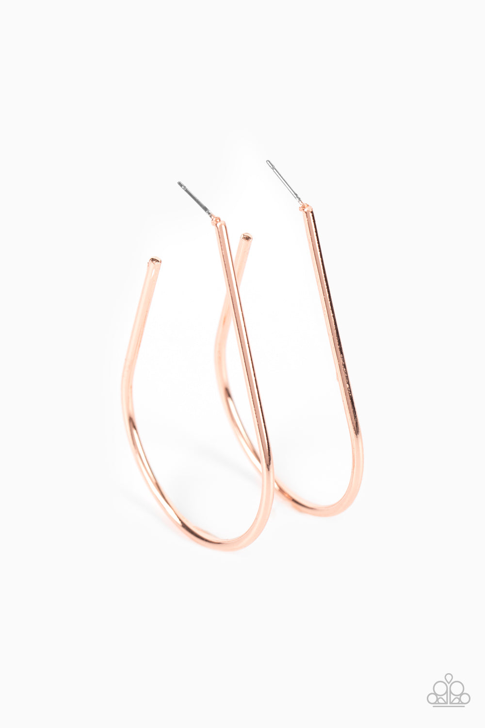 Paparazzi City Curves - Copper Earrings